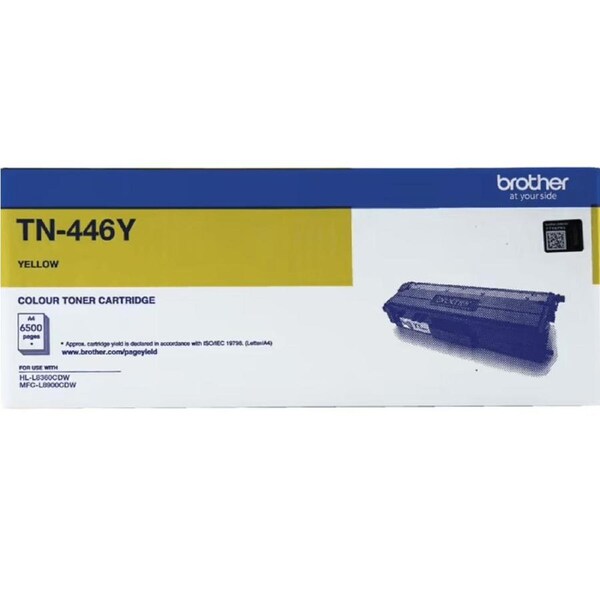 Brother TN-446 Toner Ink Cartridge Super High Yield Yellow TN446 Genuine Original