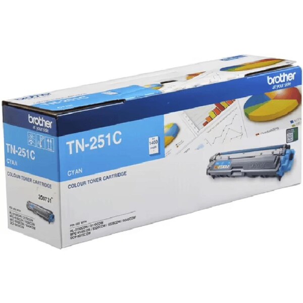 Brother TN251 Toner Ink Cartridge Cyan Genuine TN-251C