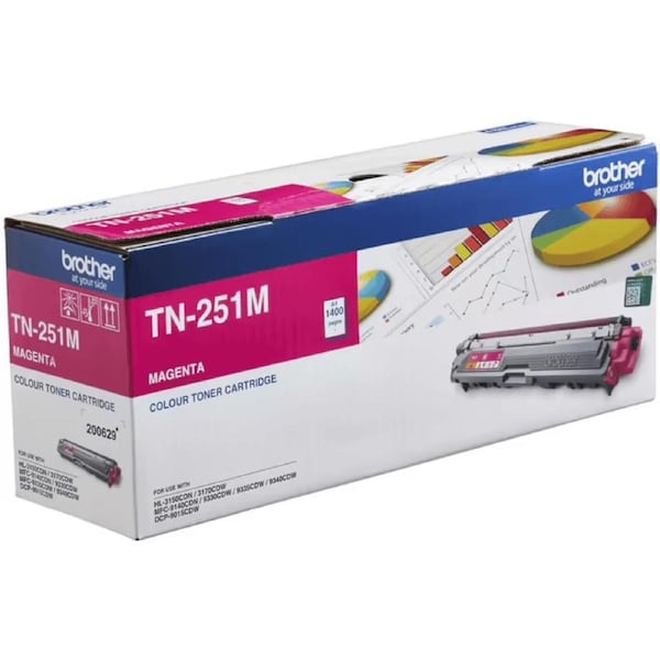 Brother TN251 Toner Ink Cartridge Magenta TN-251M Genuine