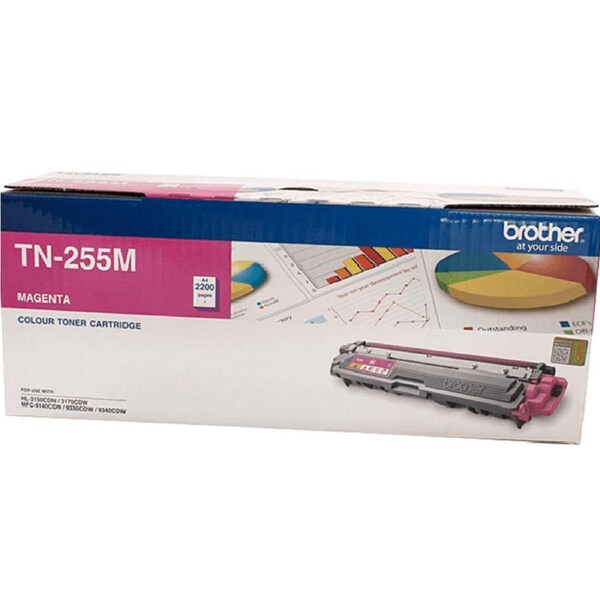 Brother TN255 Toner Ink Cartridge Magenta Genuine TN-255M
