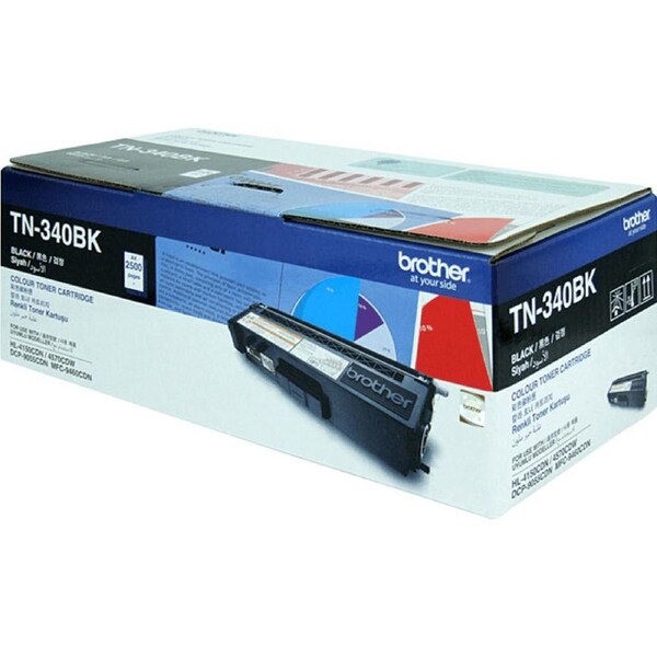 Brother TN340 Toner Ink Cartridge Black Genuine TN-340BK