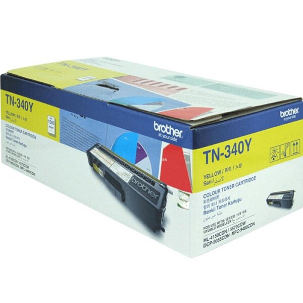 Brother TN340 Toner Ink Cartridge Yellow TN-340Y Genuine