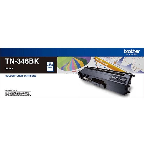 Brother TN346 Toner Ink Cartridge Black Genuine TN-346BK