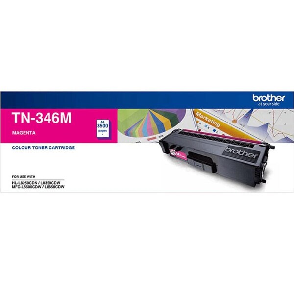 Brother TN346 Toner Ink Cartridge Magenta Genuine TN-346M