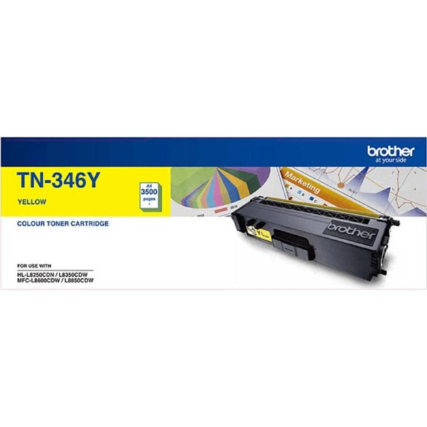 Brother TN346 Toner Ink Cartridge Yellow Genuine TN-346Y