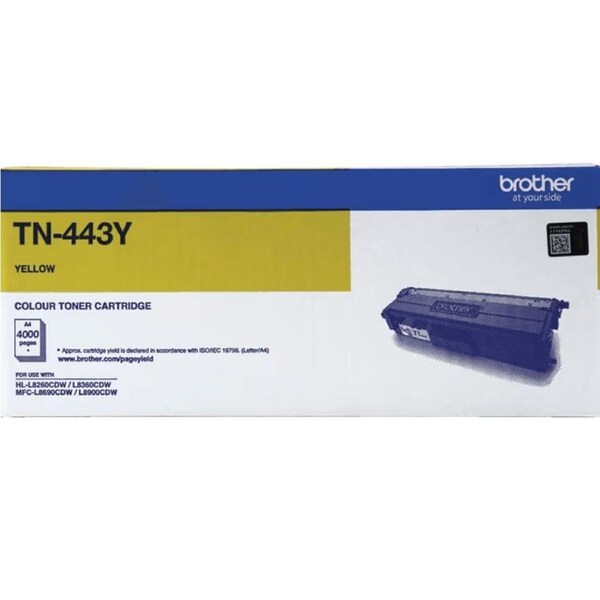 Brother TN443 Toner Ink Cartridge Genuine High Yield Yellow TN-443Y