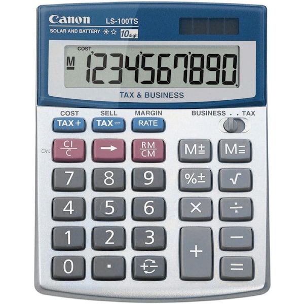 Canon Desktop Calculator LS100TS 10 Digit Solar Battery LS-100TS