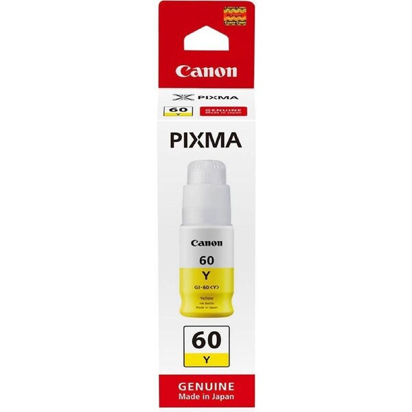 Canon GI60 Ink Cartridge Refill Bottle Yellow Genuine Original
