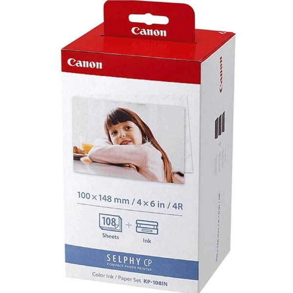 Canon KP108IN Ink Cartridge And Paper Pack 108 Sheets Selphy