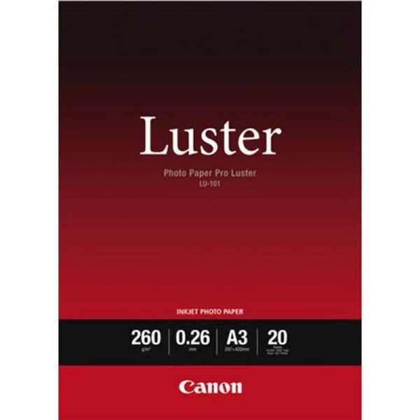 Canon Luster Photo Paper Pro 260Gsm A3 Pack 20