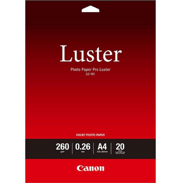 Canon Luster Photo Paper Pro 260GSM A4 Pack 20