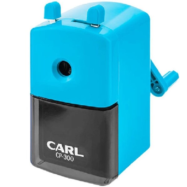 Carl Premium Pencil Sharpener CP300 Manual Rotary Sky Blue