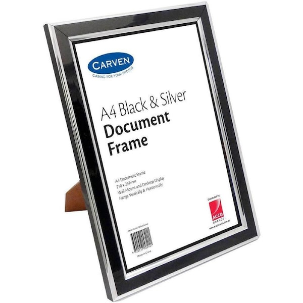 Carven Document Frame A4 Black/Silver