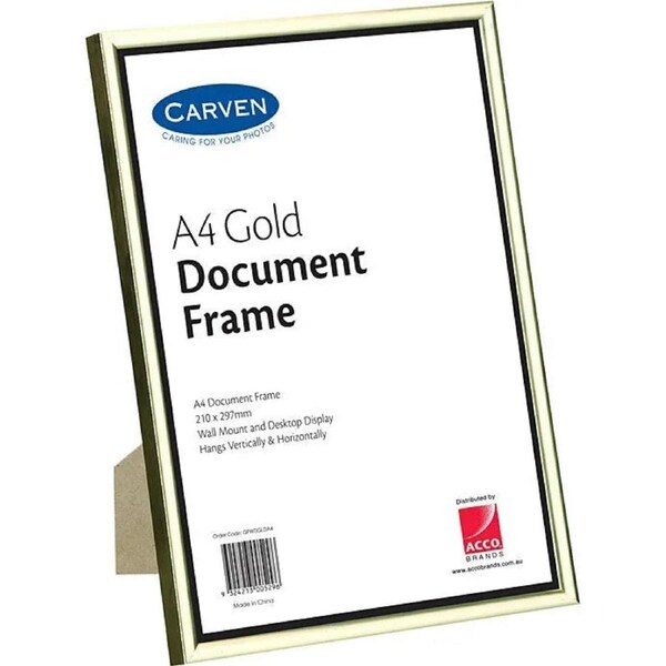 Carven Document Photo Frame A4 Gold