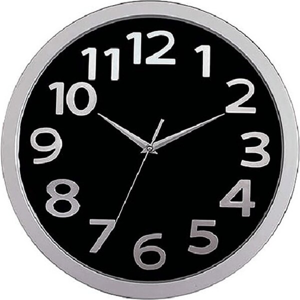 Carven Round Wall Clock 330mm Black