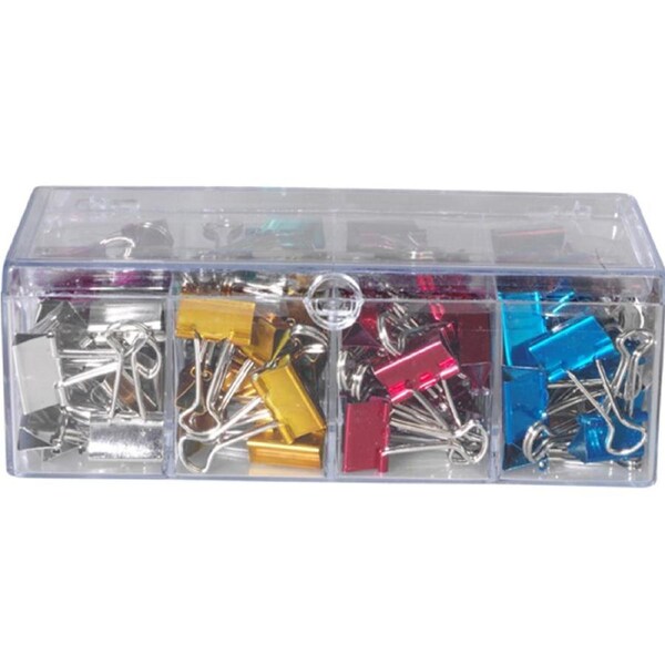 Celco Foldback Clip 19mm Assorted Colours Metallic Pack 96