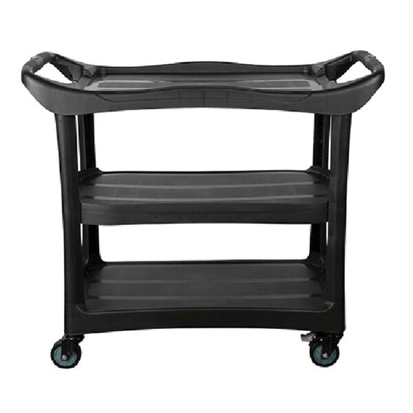 Cleanlink 3 Tier Utility Cleaning Trolley Lockable Wheels Castors