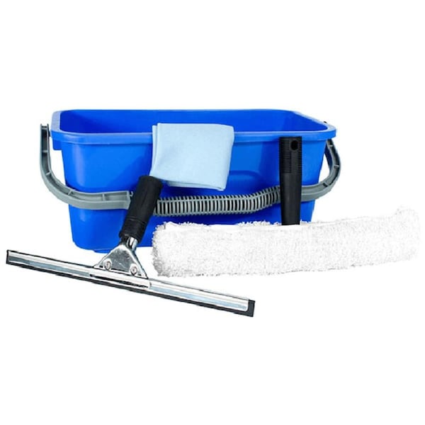 Cleanlink Window Glass Cleaning Kit Bucket Cloth Squeegee Applicator