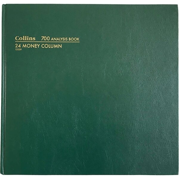 Collins 700 Series Analysis Book 24 Money Column MC 96 Leaf A3.5 Green