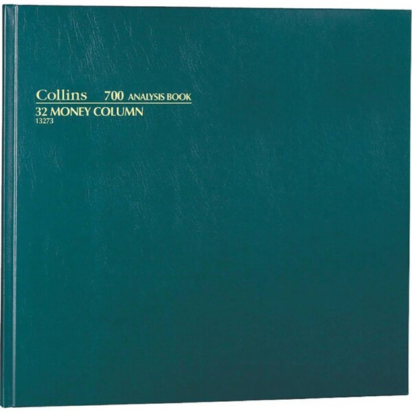 Collins 700 Series Analysis Book 32 Money Column 96 Leaf A3.5 Green