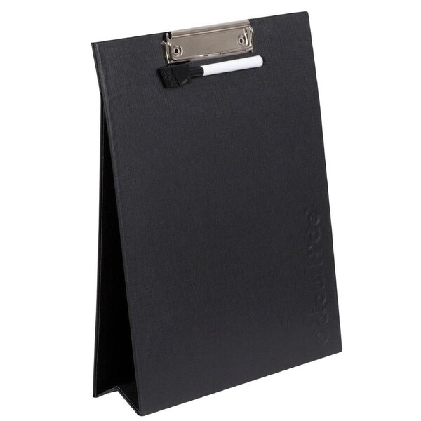 Colourhide Clipboard Easel Standing with Whiteboard Eraser Marker Black Pack 10