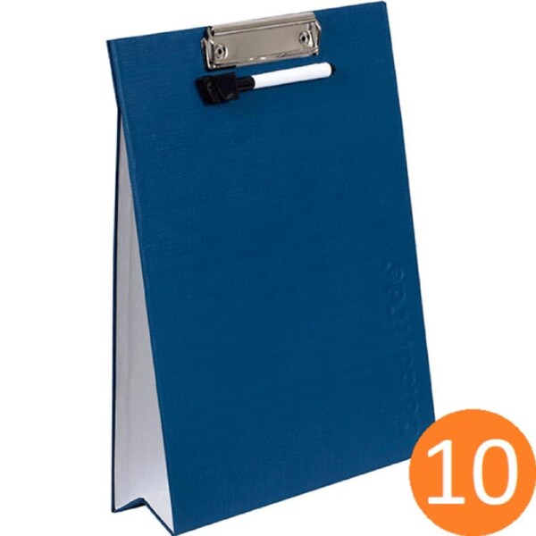 Colourhide Clipboard Easel Standing with Whiteboard Eraser Marker Blue Pack 10