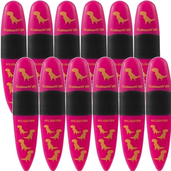 Colourhide Designer Highlighters Quirky Pink Box 12