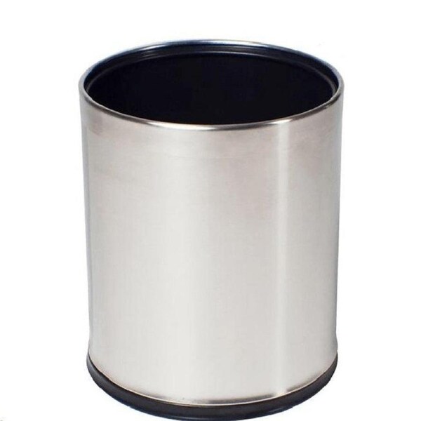 Compass Brushed Stainless Steel Bin Round With Liner 10L Litre