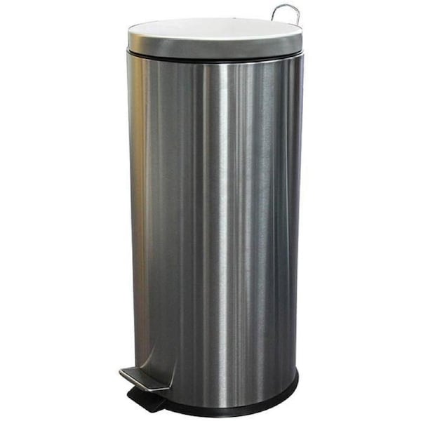 Compass Round Pedal Bin 30 Litre Stainless Steel