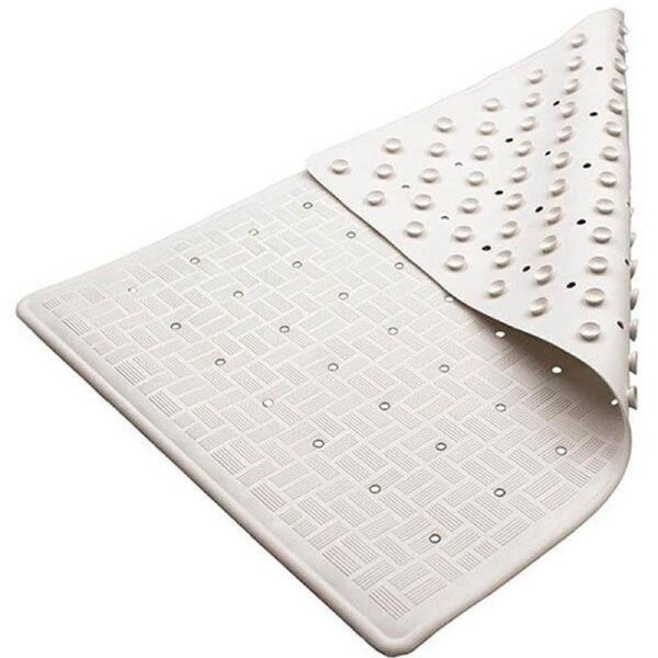 Compass Small Rubber Bath Bathroom Toilet Mat 340x520mm Anti-Slip Grip