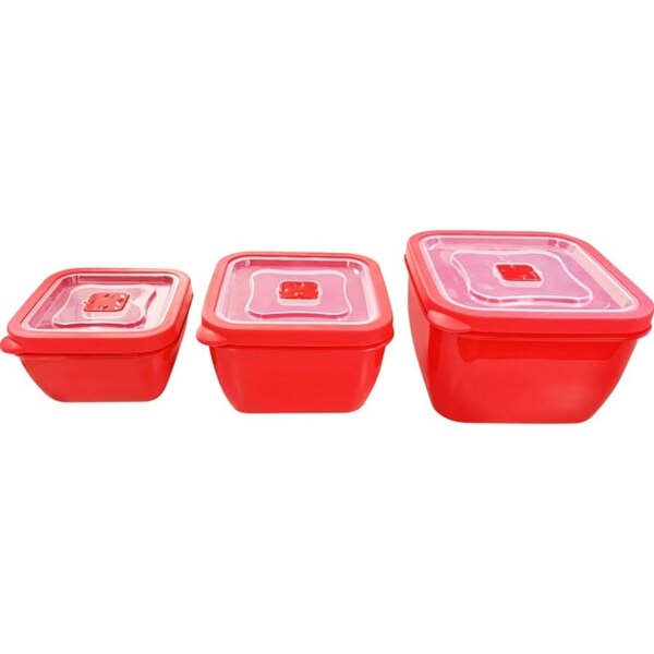 Connoisseur Microwave Container Resealable Pack 3 Size Stackable