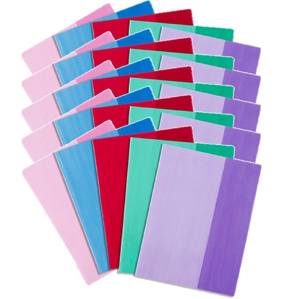 Contact Book Sleeves A4 Assorted Pack 25 Tinted Colours