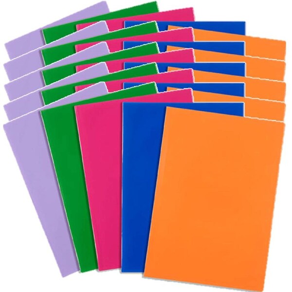 Contact Book Sleeves A4 Assorted Solid Colours Pack 25