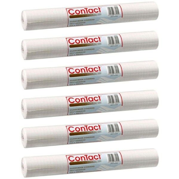 Contact Economy Book Covering Self Adhesive 50 Micron 450mmx15m 6 Rolls