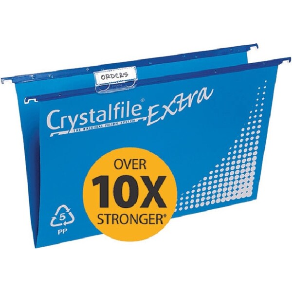 Crystalfile Extra Strength Suspension Files Polypropylene Blue Pack 20