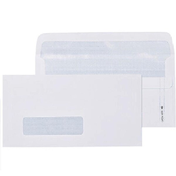 Cumberland DL Envelopes Window Secretive Self Seal Easy Open 80GSM 110x220mm Box 500