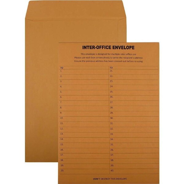 Cumberland Envelopes Interoffice Ungummed Pocket 100GSM 324x229mm Gold Box 250