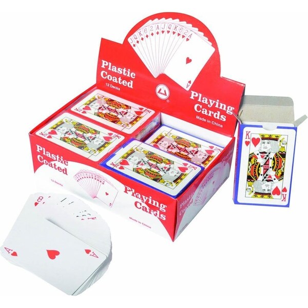 Cumberland Playing Cards Plastic Coated Display 12 Decks