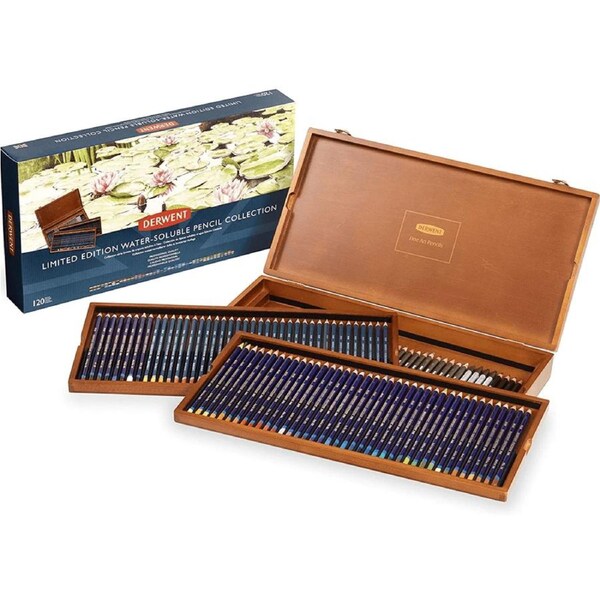 Derwent 120 Limited Edition Water-Soluble Coloured Pencils Inktense/Watercolour/Graphic Sketch