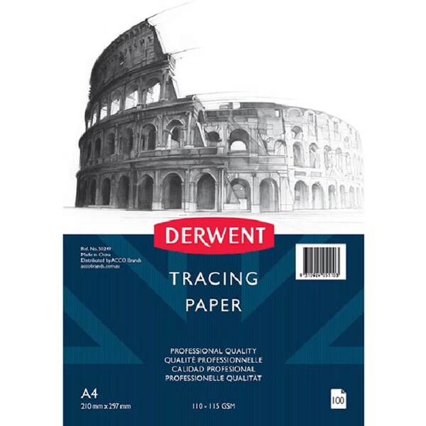 Derwent Academy Professional Tracing Paper 100 Sheets A4 110GSM