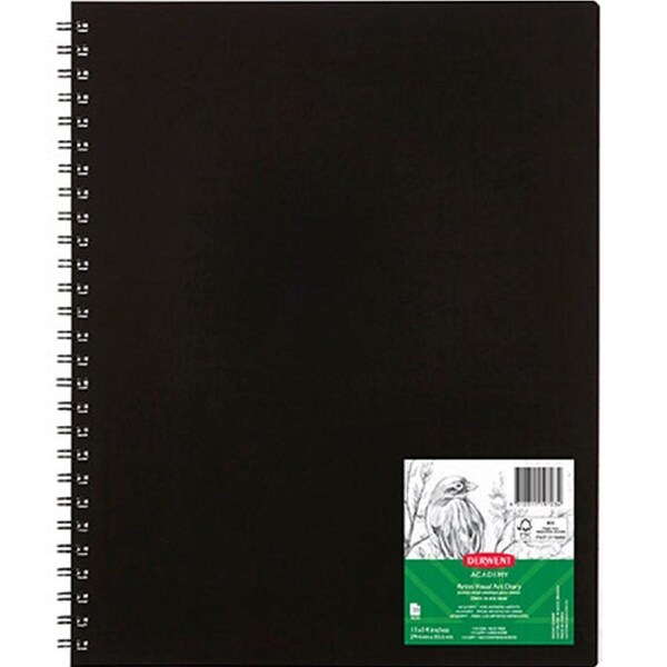 Derwent Academy Visual Art Diary Portrait 120 Pages 11"x14" Inch Black