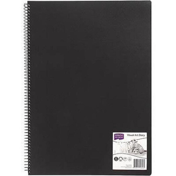 Derwent Academy Visual Art Diary Portrait 120 Pages A3 Black
