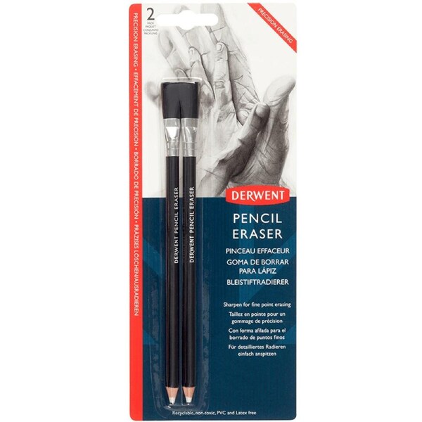 Derwent Eraser Rubber Pencil & Brush Twin Pack