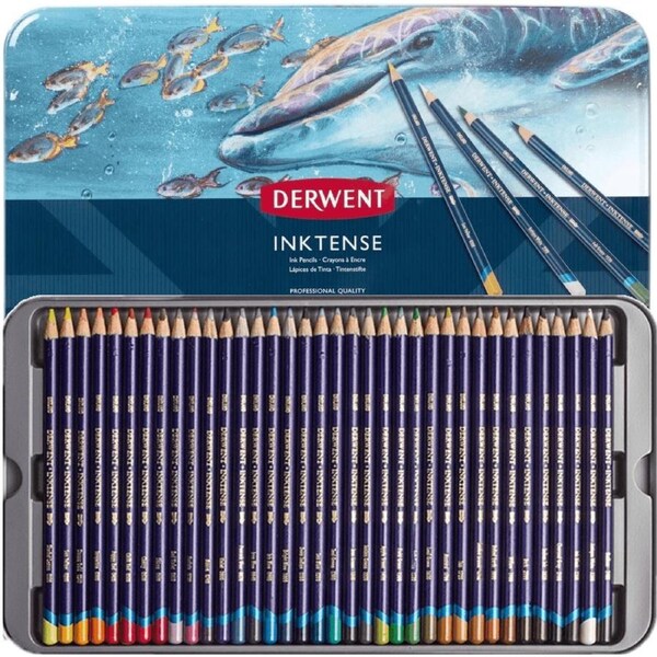 Derwent Inktense Colour Pencils Assorted Tin 36
