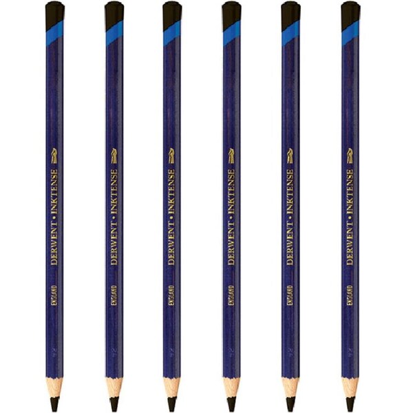 Derwent Inktense Pencil Ink Black 2200 Pack 6