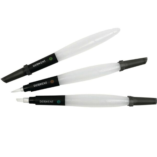 Derwent Waterbrush Pack 3 Assorted Tips Watercolour Painting