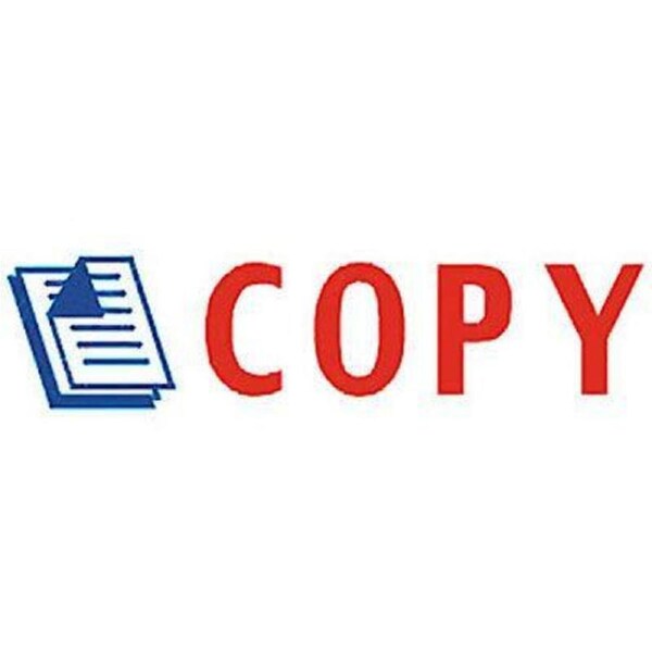 Deskmate Dual Colour Pre-Inked Stamp Copy Blue/Red