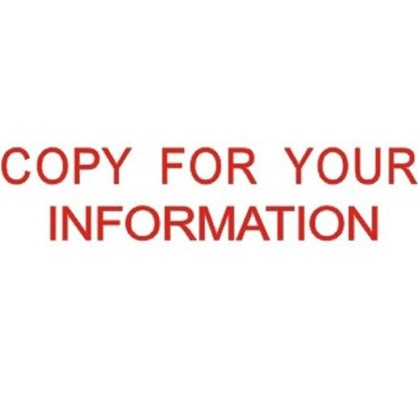 Deskmate Pre-Inked Stamp Copy For Your Information Red