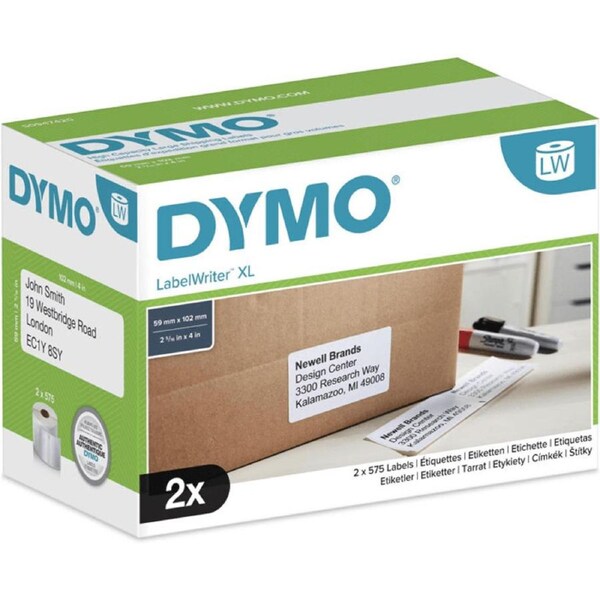 Dymo 0947420 4XL 5XL Shipping Labels 59x102mm Twin Rolls White Roll 575