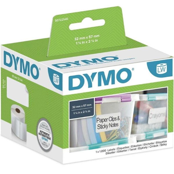 Dymo 11354 LW Multi-Purpose Labels 57x32mm 1000 White